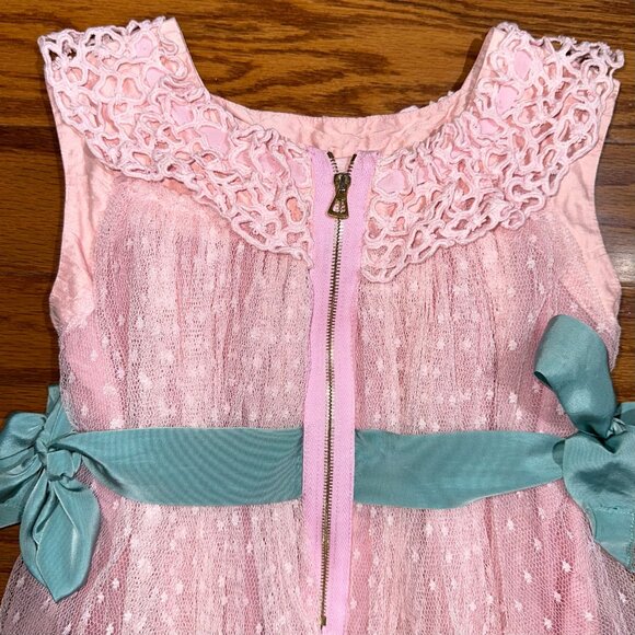 Pinco Pallino Imelde & Stefano Cavalleri Girls Designer Lace Bubble Dress Size 6 - Picture 10 of 12